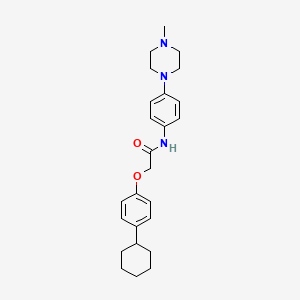 molecular formula C25H33N3O2 B4078296 2-(4-cyclohexylphenoxy)-N-[4-(4-methyl-1-piperazinyl)phenyl]acetamide 