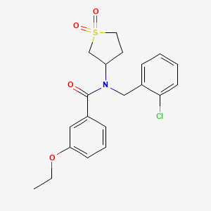 molecular formula C20H22ClNO4S B4078307 N-(2-chlorobenzyl)-N-(1,1-dioxidotetrahydro-3-thienyl)-3-ethoxybenzamide 