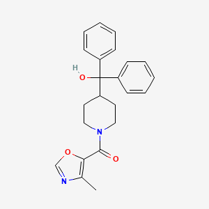 molecular formula C23H24N2O3 B4078345 {1-[(4-methyl-1,3-oxazol-5-yl)carbonyl]-4-piperidinyl}(diphenyl)methanol 