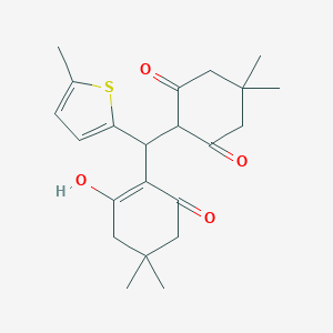 molecular formula C22H28O4S B407838 2-[(4,4-Dimethyl-2,6-dioxocyclohexyl)(5-methyl-2-thienyl)methyl]-5,5-dimethyl-1,3-cyclohexanedione 