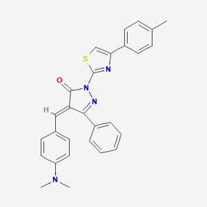 4-(4-Dimethylamino-benzylidene)-5-phenyl-2-(4-p-tolyl-thiazol-2-yl)-2,4-dihydro-pyrazol-3-one