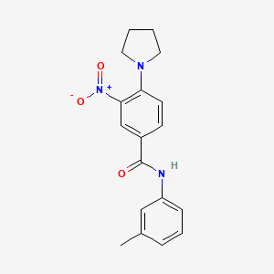 molecular formula C18H19N3O3 B4078407 N-(3-methylphenyl)-3-nitro-4-(1-pyrrolidinyl)benzamide 