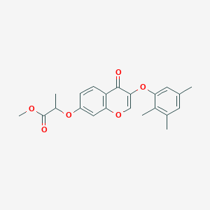 molecular formula C22H22O6 B4078449 methyl 2-{[4-oxo-3-(2,3,5-trimethylphenoxy)-4H-chromen-7-yl]oxy}propanoate 