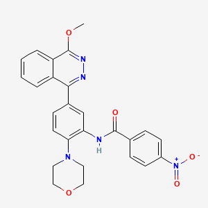 molecular formula C26H23N5O5 B4078455 N-[5-(4-methoxy-1-phthalazinyl)-2-(4-morpholinyl)phenyl]-4-nitrobenzamide 