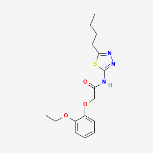 molecular formula C16H21N3O3S B4078483 N-(5-butyl-1,3,4-thiadiazol-2-yl)-2-(2-ethoxyphenoxy)acetamide 