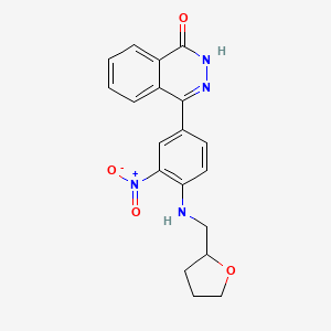 molecular formula C19H18N4O4 B4078510 4-{3-nitro-4-[(tetrahydro-2-furanylmethyl)amino]phenyl}-1(2H)-phthalazinone 