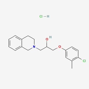 molecular formula C19H23Cl2NO2 B4078517 1-(4-chloro-3-methylphenoxy)-3-(3,4-dihydro-2(1H)-isoquinolinyl)-2-propanol hydrochloride 
