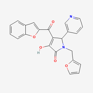 molecular formula C23H16N2O5 B4078532 4-(1-benzofuran-2-ylcarbonyl)-1-(2-furylmethyl)-3-hydroxy-5-(3-pyridinyl)-1,5-dihydro-2H-pyrrol-2-one 
