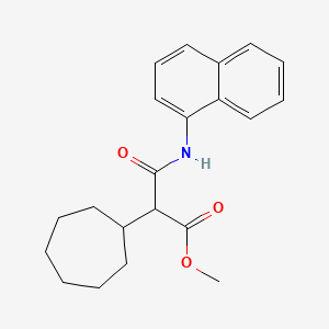 molecular formula C21H25NO3 B4078542 methyl 2-cycloheptyl-3-(1-naphthylamino)-3-oxopropanoate 