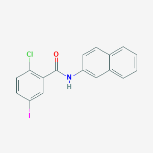 molecular formula C17H11ClINO B407855 2-Chloro-5-iodo-N-naphthalen-2-yl-benzamide 