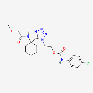 2-(5-{1-[(methoxyacetyl)(methyl)amino]cyclohexyl}-1H-tetrazol-1-yl)ethyl (4-chlorophenyl)carbamate