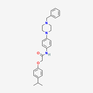 molecular formula C28H33N3O2 B4078579 N-[4-(4-benzyl-1-piperazinyl)phenyl]-2-(4-isopropylphenoxy)acetamide 