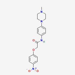 molecular formula C19H22N4O4 B4078605 N-[4-(4-methyl-1-piperazinyl)phenyl]-2-(4-nitrophenoxy)acetamide 