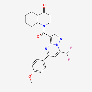 molecular formula C24H24F2N4O3 B4078616 1-{[7-(difluoromethyl)-5-(4-methoxyphenyl)pyrazolo[1,5-a]pyrimidin-3-yl]carbonyl}octahydro-4(1H)-quinolinone 