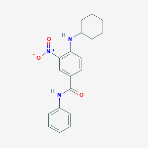 molecular formula C19H21N3O3 B4078631 4-(cyclohexylamino)-3-nitro-N-phenylbenzamide 