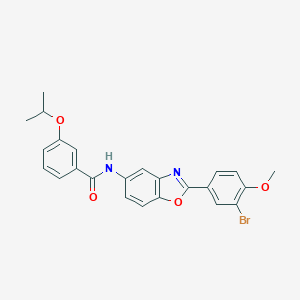 N-[2-(3-bromo-4-methoxyphenyl)-1,3-benzoxazol-5-yl]-3-isopropoxybenzamide
