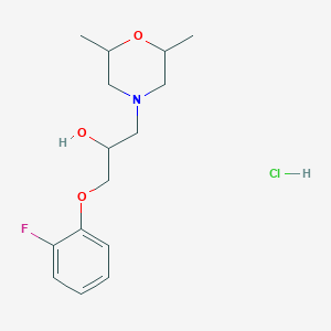 molecular formula C15H23ClFNO3 B4078662 1-(2,6-dimethyl-4-morpholinyl)-3-(2-fluorophenoxy)-2-propanol hydrochloride 