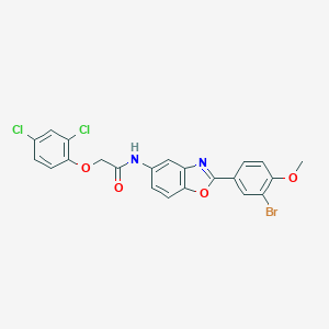 N-[2-(3-bromo-4-methoxyphenyl)-1,3-benzoxazol-5-yl]-2-(2,4-dichlorophenoxy)acetamide