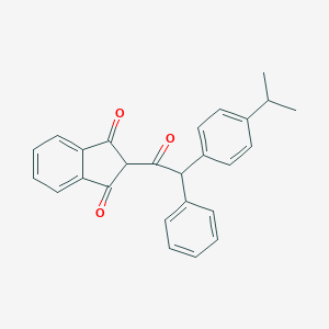 molecular formula C26H22O3 B040787 2-[Phenyl(4-isopropylphenyl)acetyl]-1H-indene-1,3(2H)-dione CAS No. 122916-79-4