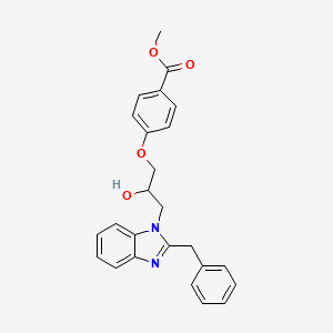 molecular formula C25H24N2O4 B4078701 methyl 4-[3-(2-benzyl-1H-benzimidazol-1-yl)-2-hydroxypropoxy]benzoate 