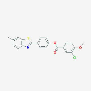 4-(6-Methyl-1,3-benzothiazol-2-yl)phenyl 3-chloro-4-methoxybenzoate