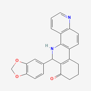 molecular formula C23H18N2O3 B4078723 6-(1,3-benzodioxol-5-yl)-6,8,9,10-tetrahydrobenzo[c]-1,7-phenanthrolin-7(5H)-one 