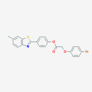 4-(6-Methyl-1,3-benzothiazol-2-yl)phenyl (4-bromophenoxy)acetate