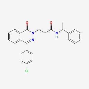 molecular formula C25H22ClN3O2 B4078732 3-[4-(4-chlorophenyl)-1-oxo-2(1H)-phthalazinyl]-N-(1-phenylethyl)propanamide 