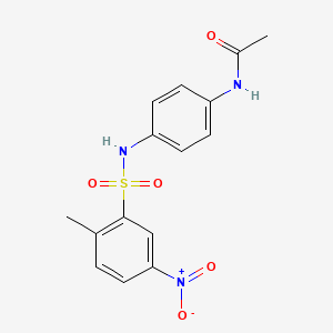 molecular formula C15H15N3O5S B4078734 N-(4-{[(2-methyl-5-nitrophenyl)sulfonyl]amino}phenyl)acetamide 