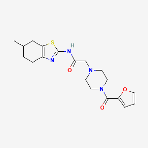 molecular formula C19H24N4O3S B4078742 2-[4-(2-furoyl)-1-piperazinyl]-N-(6-methyl-4,5,6,7-tetrahydro-1,3-benzothiazol-2-yl)acetamide 