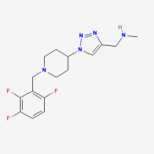 molecular formula C16H20F3N5 B4078754 N-methyl-1-{1-[1-(2,3,6-trifluorobenzyl)-4-piperidinyl]-1H-1,2,3-triazol-4-yl}methanamine bis(trifluoroacetate) 