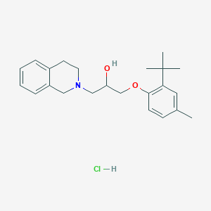 molecular formula C23H32ClNO2 B4078770 1-(2-tert-butyl-4-methylphenoxy)-3-(3,4-dihydro-2(1H)-isoquinolinyl)-2-propanol hydrochloride 