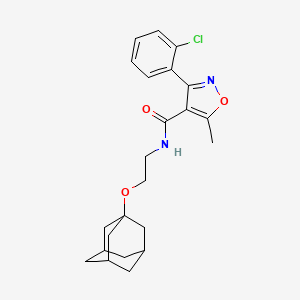 molecular formula C23H27ClN2O3 B4078809 N-[2-(1-adamantyloxy)ethyl]-3-(2-chlorophenyl)-5-methyl-4-isoxazolecarboxamide 