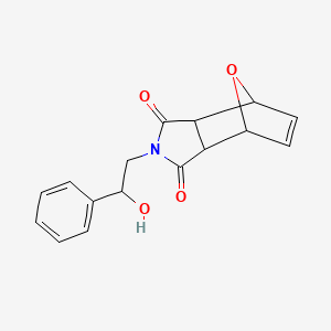 molecular formula C16H15NO4 B4078814 4-(2-hydroxy-2-phenylethyl)-10-oxa-4-azatricyclo[5.2.1.0~2,6~]dec-8-ene-3,5-dione 