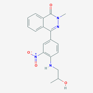 molecular formula C18H18N4O4 B4078843 4-{4-[(2-hydroxypropyl)amino]-3-nitrophenyl}-2-methyl-1(2H)-phthalazinone 