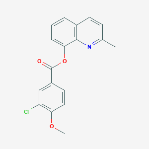molecular formula C18H14ClNO3 B407885 2-Methyl-8-quinolinyl 3-chloro-4-methoxybenzoate 