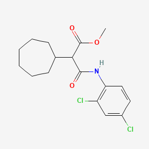 molecular formula C17H21Cl2NO3 B4078860 methyl 2-cycloheptyl-3-[(2,4-dichlorophenyl)amino]-3-oxopropanoate 