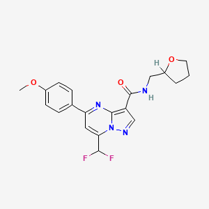 molecular formula C20H20F2N4O3 B4078905 7-(difluoromethyl)-5-(4-methoxyphenyl)-N-(tetrahydro-2-furanylmethyl)pyrazolo[1,5-a]pyrimidine-3-carboxamide 