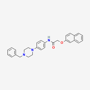molecular formula C29H29N3O2 B4078919 N-[4-(4-benzyl-1-piperazinyl)phenyl]-2-(2-naphthyloxy)acetamide 