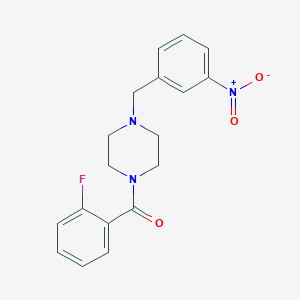 molecular formula C18H18FN3O3 B407892 (2-Fluorophenyl)[4-(3-nitrobenzyl)piperazin-1-yl]methanone 