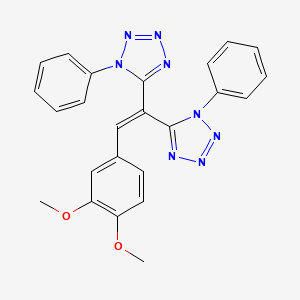 molecular formula C24H20N8O2 B4078923 5,5'-[2-(3,4-dimethoxyphenyl)-1,1-ethenediyl]bis(1-phenyl-1H-tetrazole) 