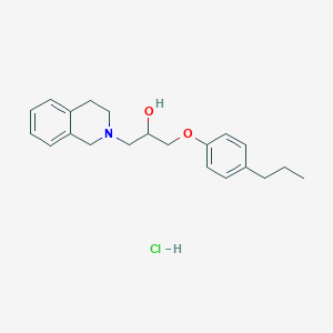 molecular formula C21H28ClNO2 B4078932 1-(3,4-dihydro-2(1H)-isoquinolinyl)-3-(4-propylphenoxy)-2-propanol hydrochloride 