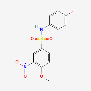 molecular formula C13H11IN2O5S B4078938 N-(4-iodophenyl)-4-methoxy-3-nitrobenzenesulfonamide 