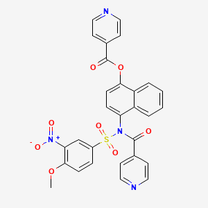 molecular formula C29H20N4O8S B4078939 4-{isonicotinoyl[(4-methoxy-3-nitrophenyl)sulfonyl]amino}-1-naphthyl isonicotinate 