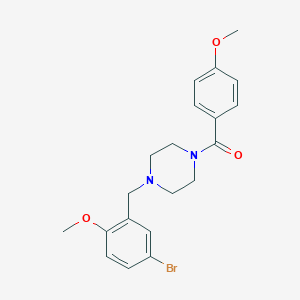molecular formula C20H23BrN2O3 B407894 [4-(5-Bromo-2-methoxy-benzyl)-piperazin-1-yl]-(4-methoxy-phenyl)-methanone 