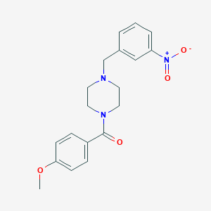molecular formula C19H21N3O4 B407895 1-(4-Methoxybenzoyl)-4-(3-nitrobenzyl)piperazine 