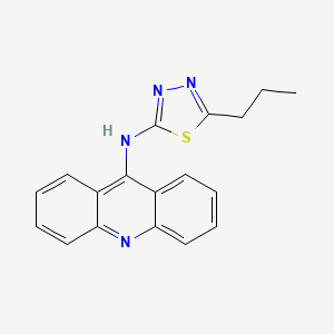 molecular formula C18H16N4S B4078954 N-(5-propyl-1,3,4-thiadiazol-2-yl)-9-acridinamine 