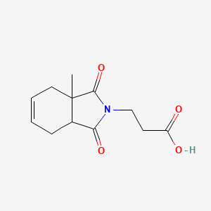 molecular formula C12H15NO4 B4078958 3-(3a-methyl-1,3-dioxo-1,3,3a,4,7,7a-hexahydro-2H-isoindol-2-yl)propanoic acid 