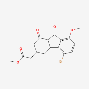 molecular formula C17H17BrO5 B4078970 methyl (5-bromo-8-methoxy-1,9-dioxo-2,3,4,4a,9,9a-hexahydro-1H-fluoren-3-yl)acetate 