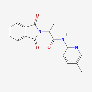molecular formula C17H15N3O3 B4078977 2-(1,3-dioxo-1,3-dihydro-2H-isoindol-2-yl)-N-(5-methyl-2-pyridinyl)propanamide 